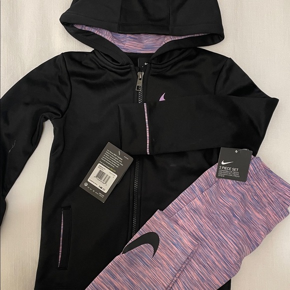 Nike Black and Purple Hooded Set - Picture 2 of 4